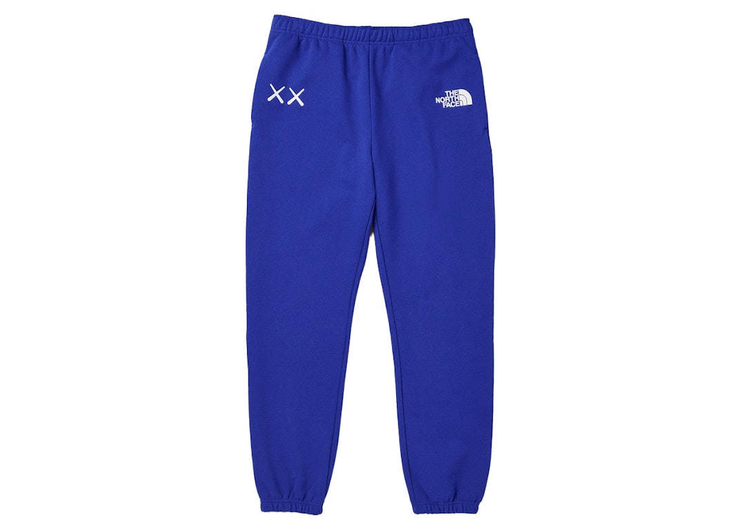 Pre-owned Kaws X The North Face Sweat Pants Bolt Blue
