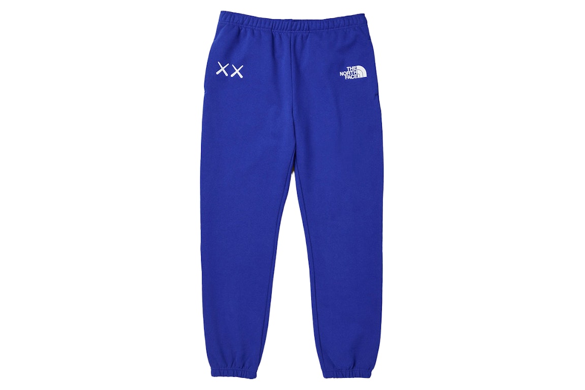 Pre-owned Kaws X The North Face Sweat Pants Bolt Blue