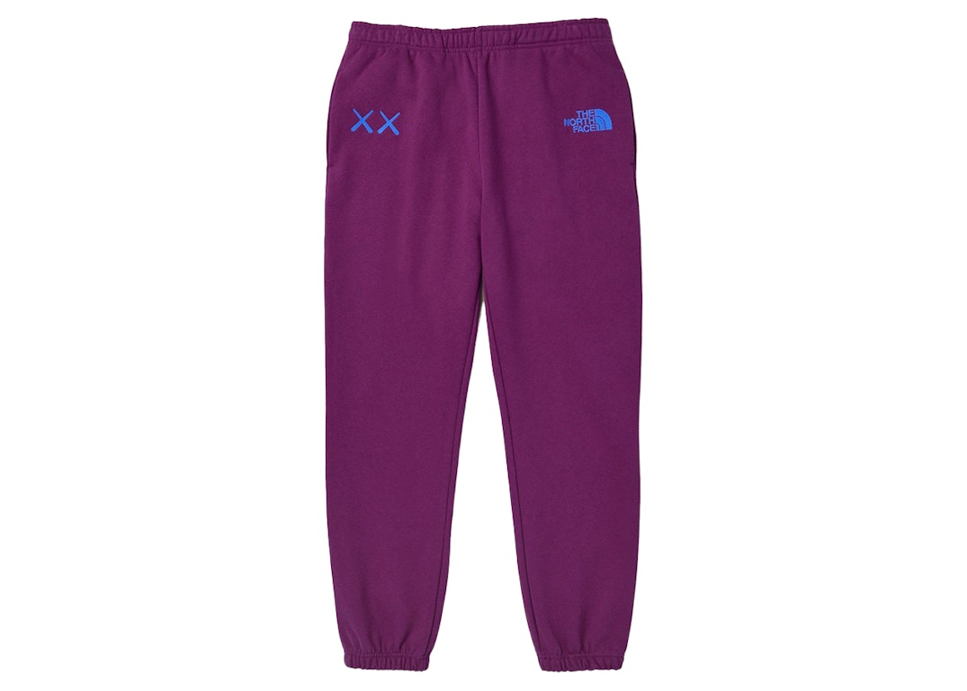 Pre-owned Kaws X The North Face Sweat Pants Pamplona Purple