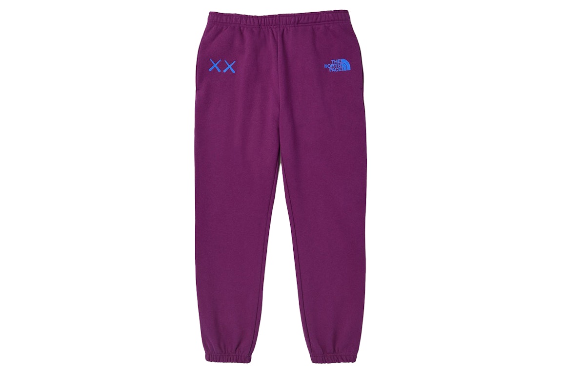 Pre-owned Kaws X The North Face Sweat Pants Pamplona Purple