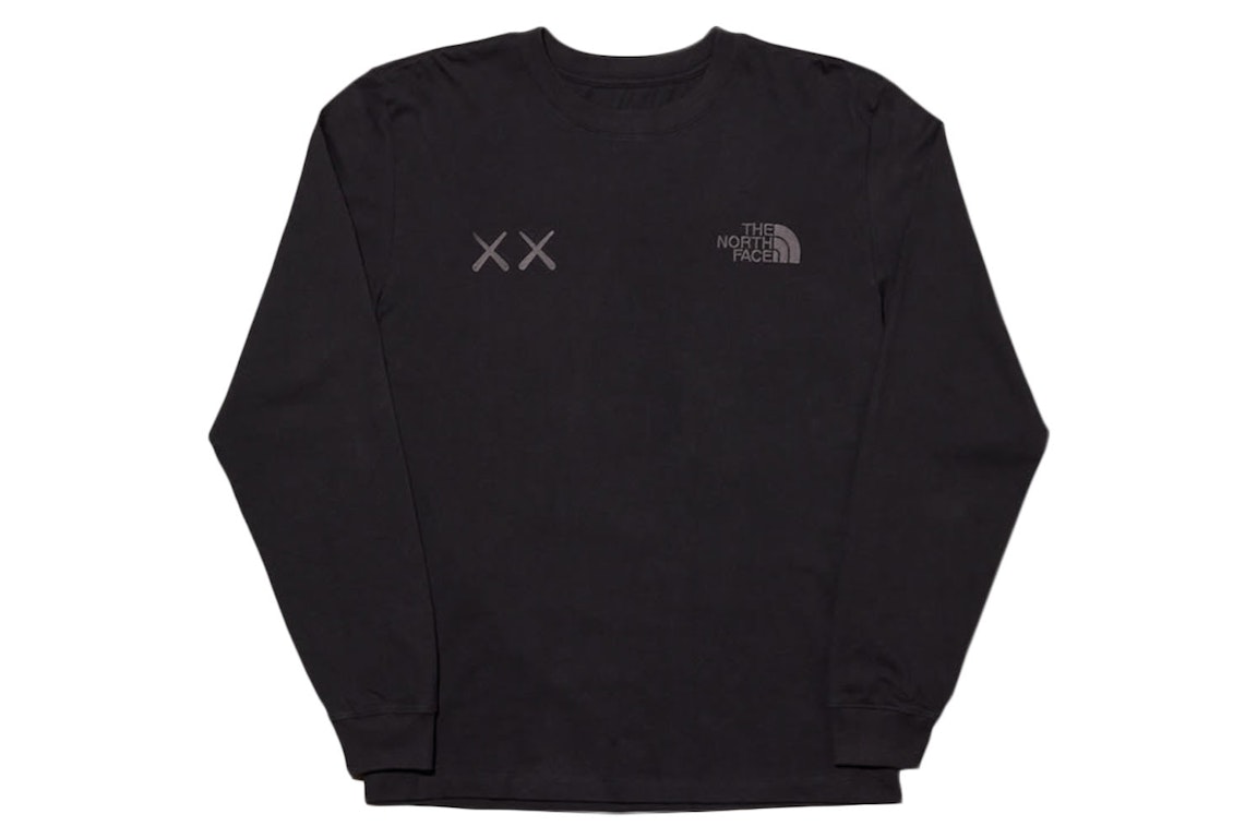 Pre-owned Kaws X The North Face L/s T-shirt Black