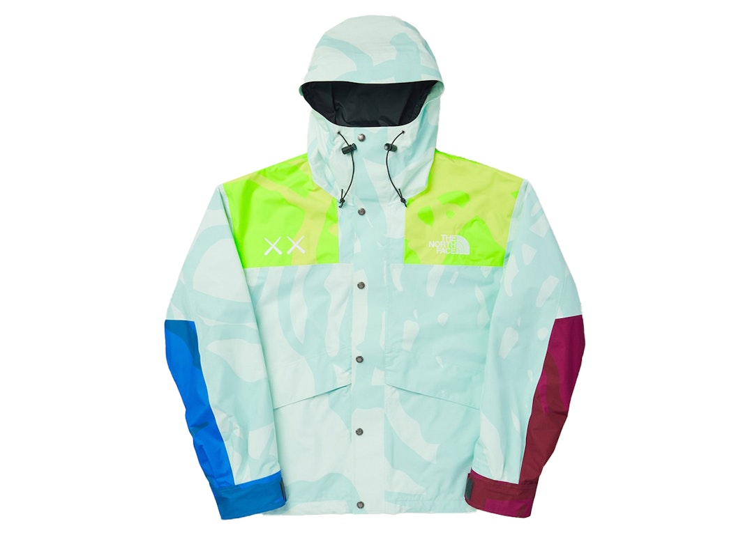Pre-owned Kaws X The North Face Retro 1986 Mountain Jacket Ice Blue 86 Print