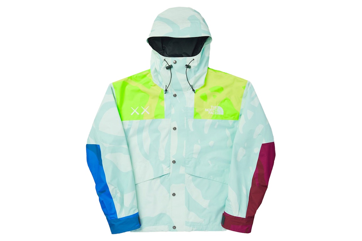 Pre-owned Kaws X The North Face Retro 1986 Mountain Jacket Ice Blue 86 Print
