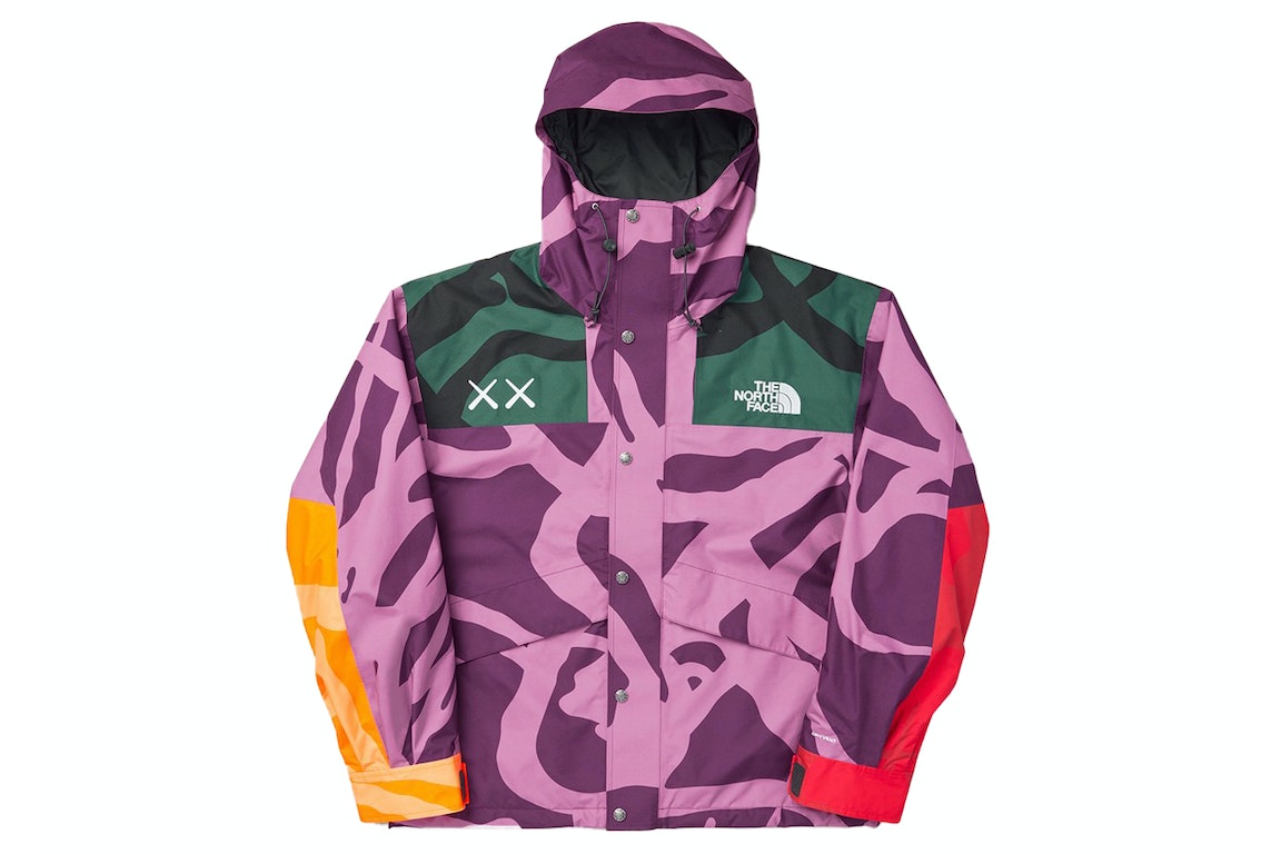 Pre-owned Kaws X The North Face Retro 1986 Mountain Jacket Pamplona Purple 86 Print