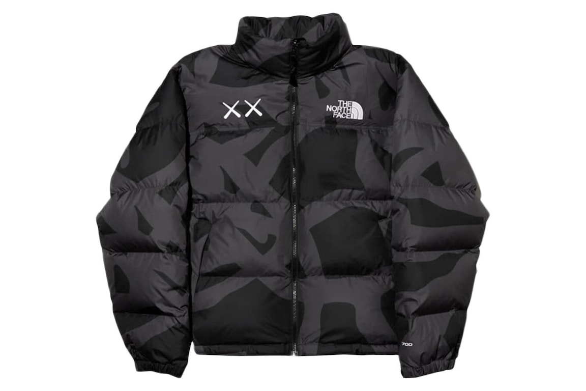 Pre-owned Kaws X The North Face Retro 1996 Nuptse Jacket Black