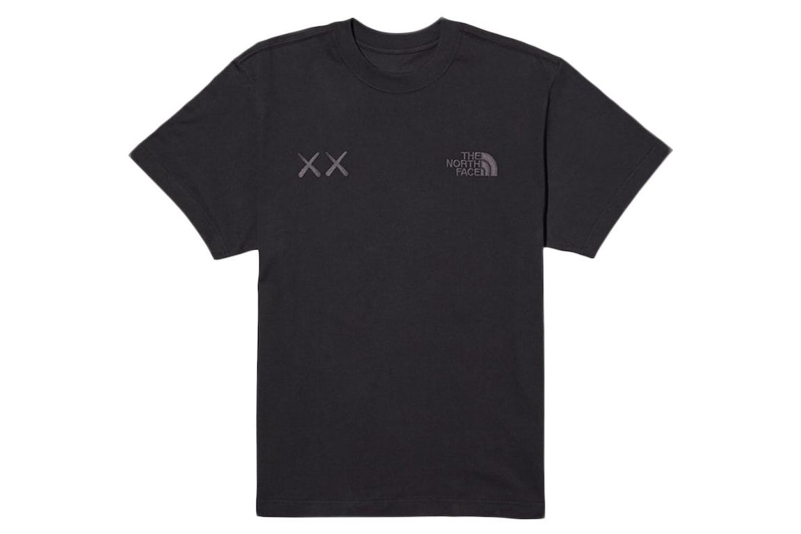 Pre-owned Kaws X The North Face T-shirt Black