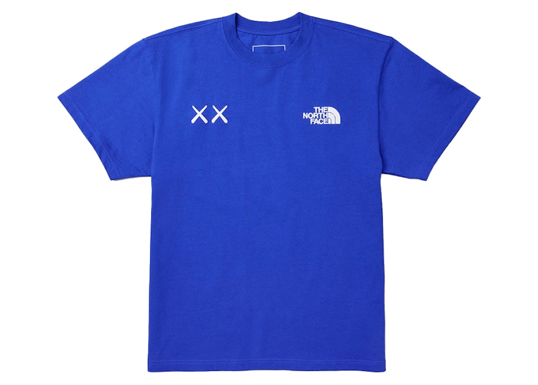 Pre-owned Kaws X The North Face Tee Tnf Blue