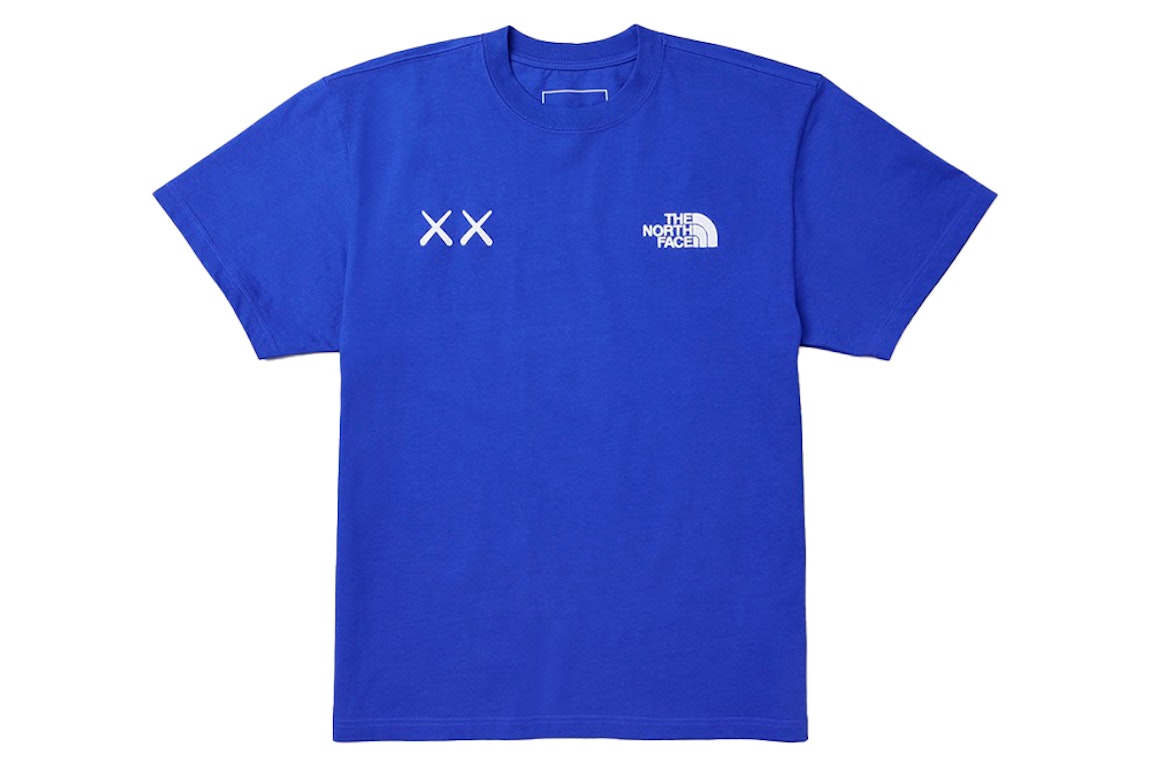 Pre-owned Kaws X The North Face Tee Tnf Blue