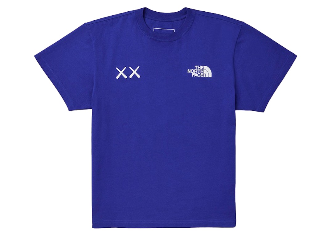 Pre-owned Kaws X The North Face Tee Bolt Blue
