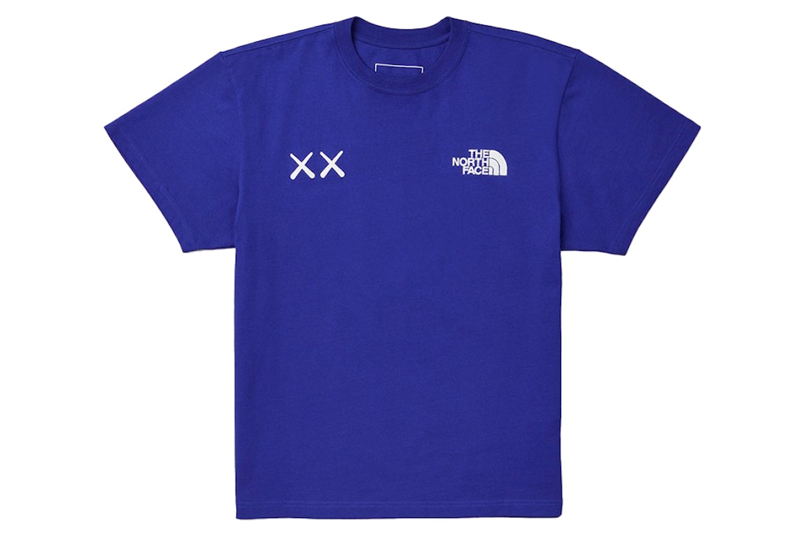 Pre-owned Kaws X The North Face Tee Bolt Blue