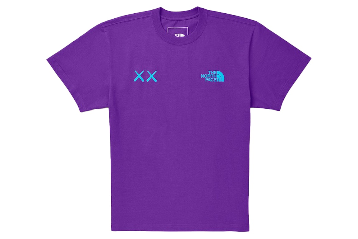 Pre-owned Kaws X The North Face Tee Gravity Purple