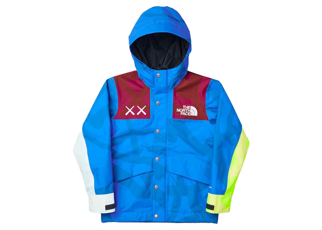 Pre-owned Kaws X The North Face Youth 1986 Mountain Jacket Kw Hero Blue 86 Print