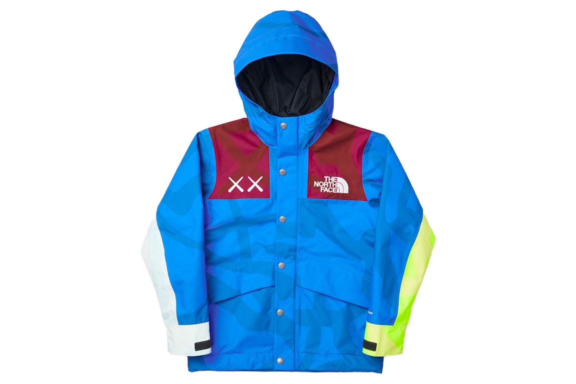 Pre-owned Kaws X The North Face Youth 1986 Mountain Jacket Kw Hero Blue 86 Print