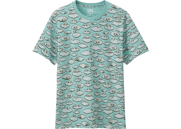 KAWS x Uniqlo All Over Clouds Tee (Japanese Sizing) Light Blue