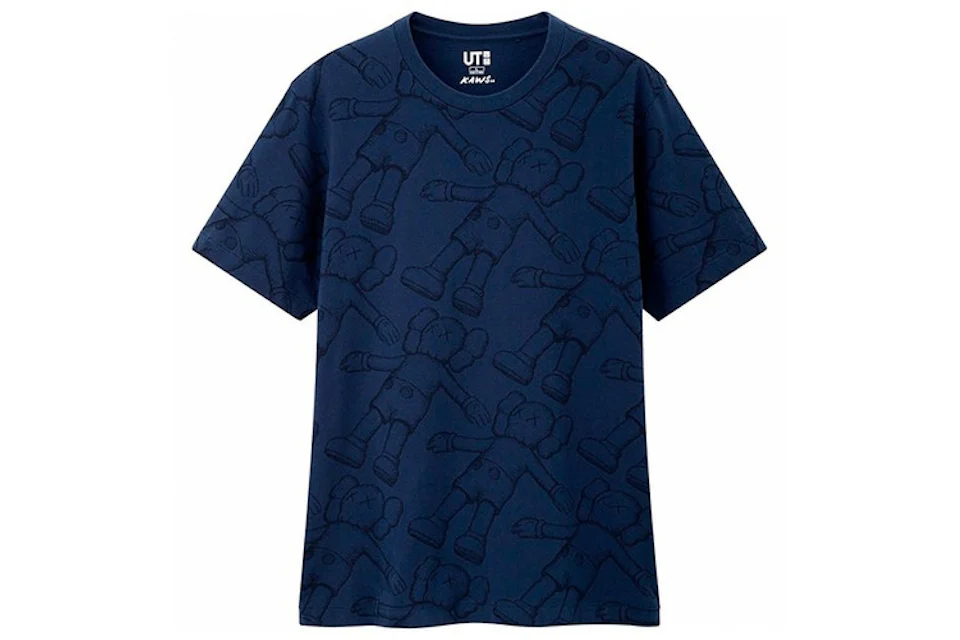 KAWS x Uniqlo All Over Holiday Print Tee (Japanese Sizing) Blue