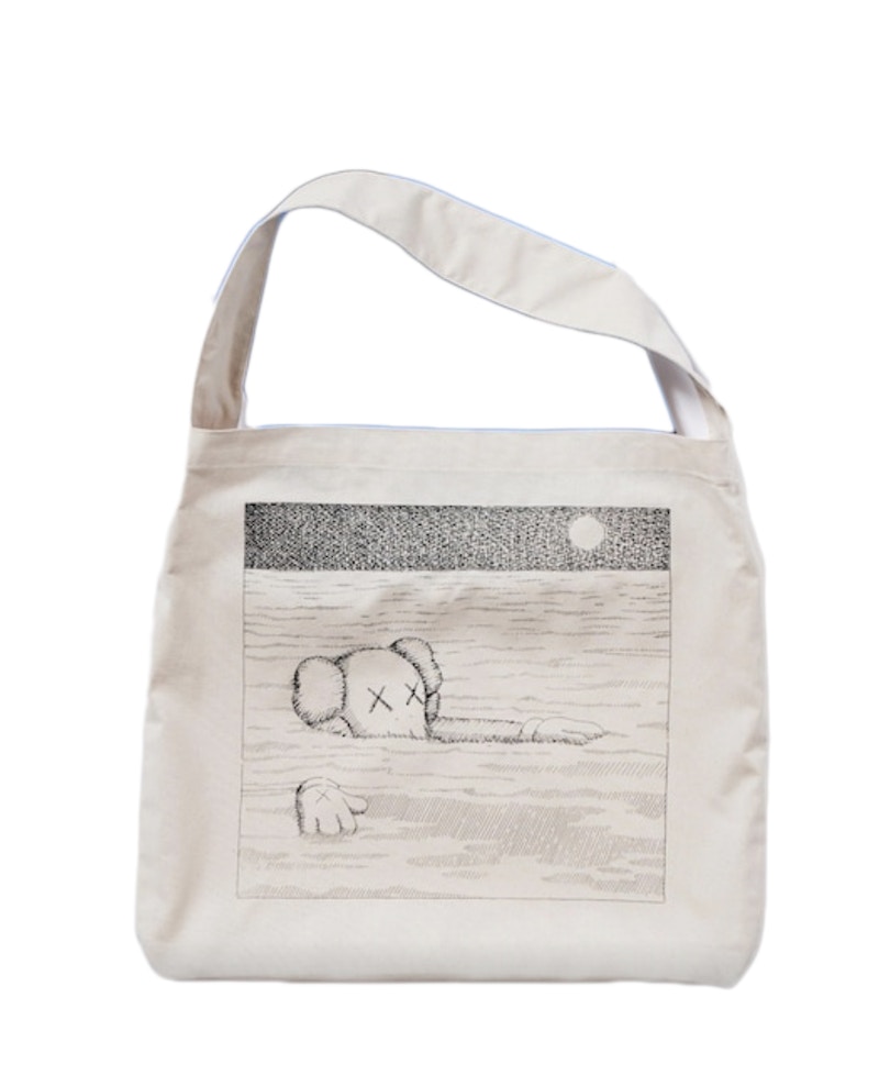 KAWS x Uniqlo Artbook Cover Tote Bag Natural - FW23 - US