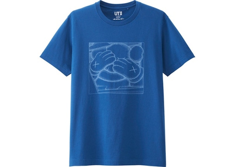 Kaws store blue tee