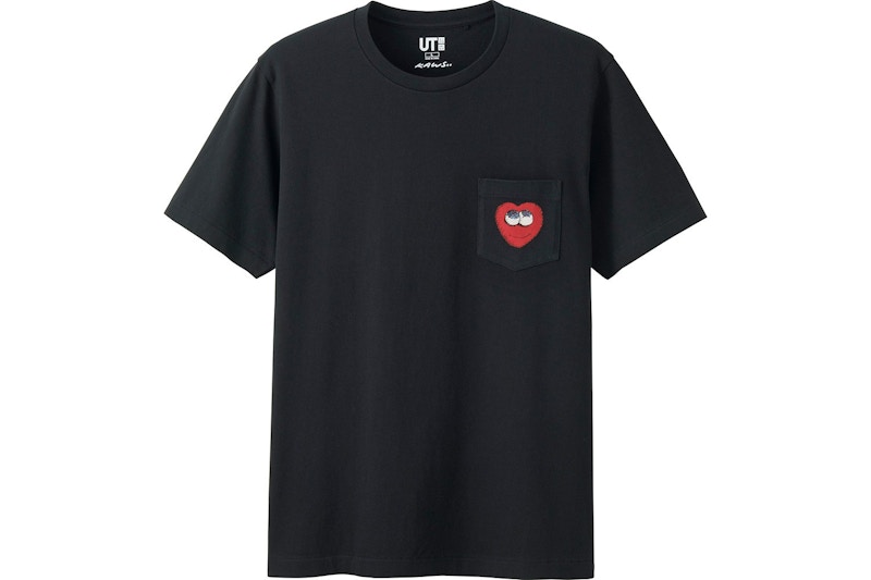 KAWS x Uniqlo Heart Pocket Tee Black - SS16 - US