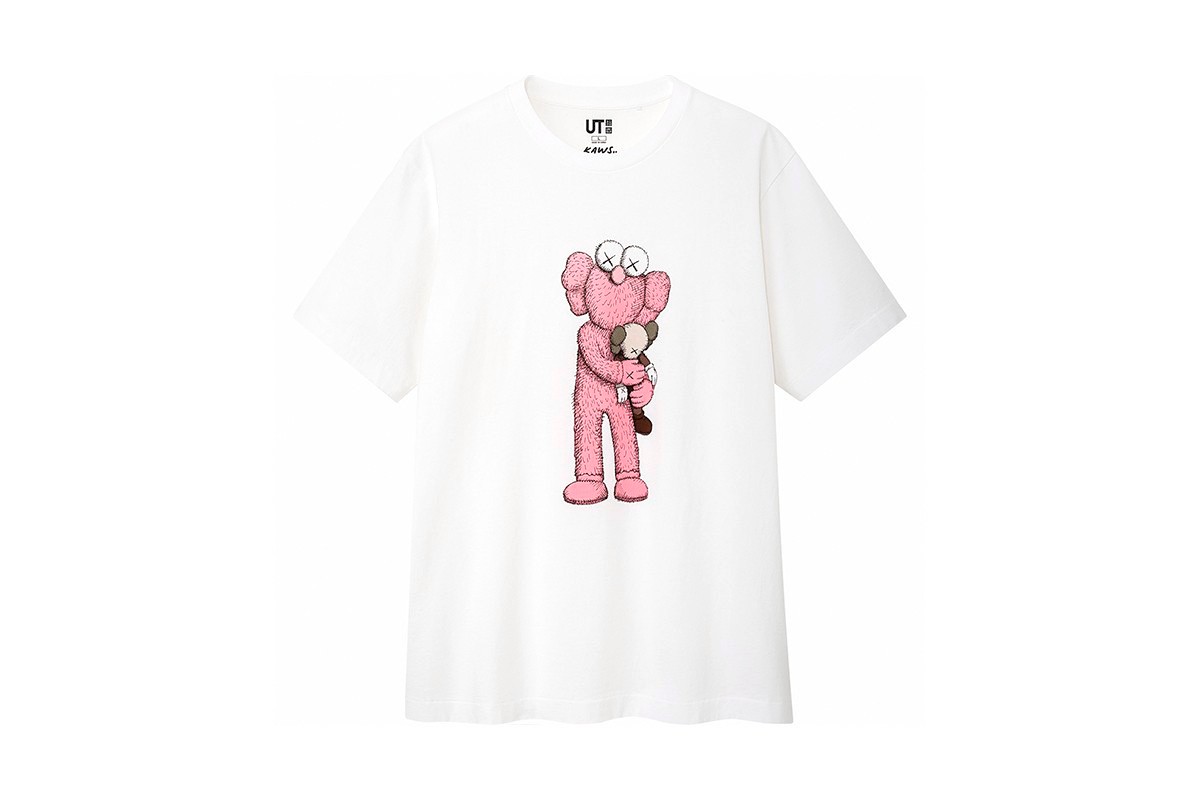 カウズ × ユニクロ ピンク BFF Tシャツ (USサイズ) ホワイト
