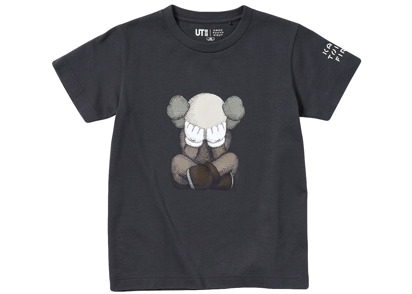 KAWS x Uniqlo Tokyo First Kids T-shirt Dark Grey (Japanese Sizing ...