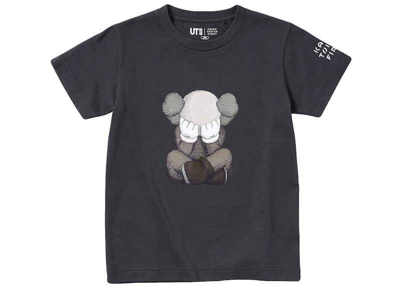 KAWS x Uniqlo Tokyo First Kids T-shirt Dark Grey (Japanese Sizing 