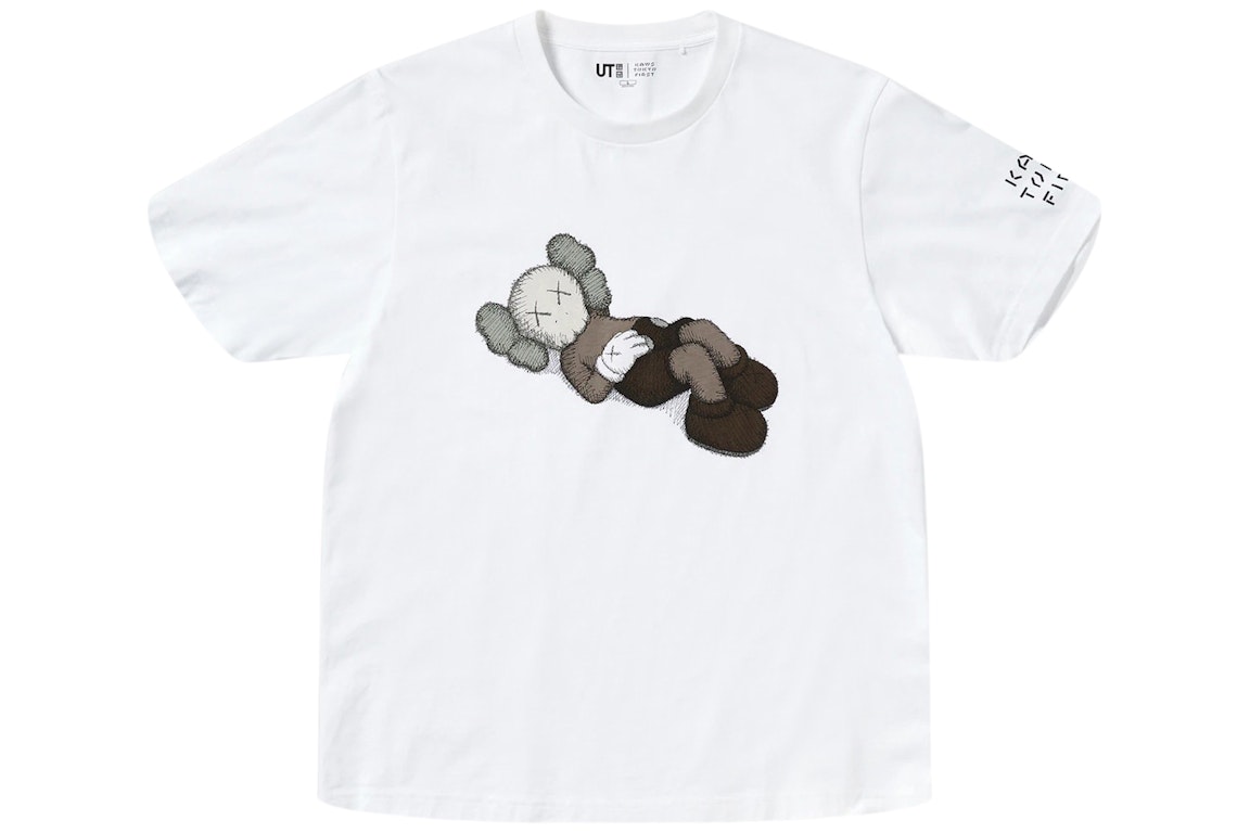 Pre-owned Kaws X Uniqlo Tokyo First Kids T-shirt White (japanese Sizing)