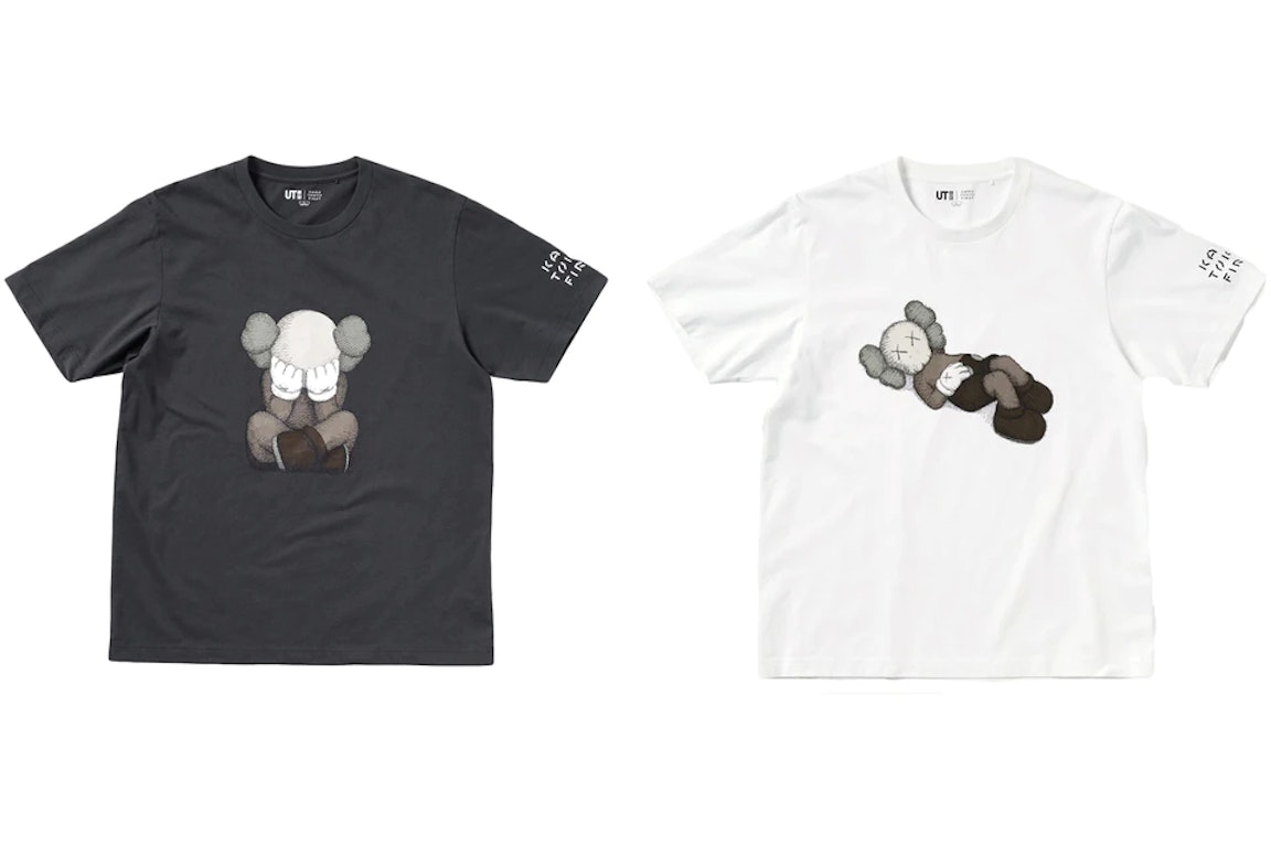 Pre-owned Kaws X Uniqlo Tokyo First Kids Tee (asia Sizing) Graphic Tee Set
