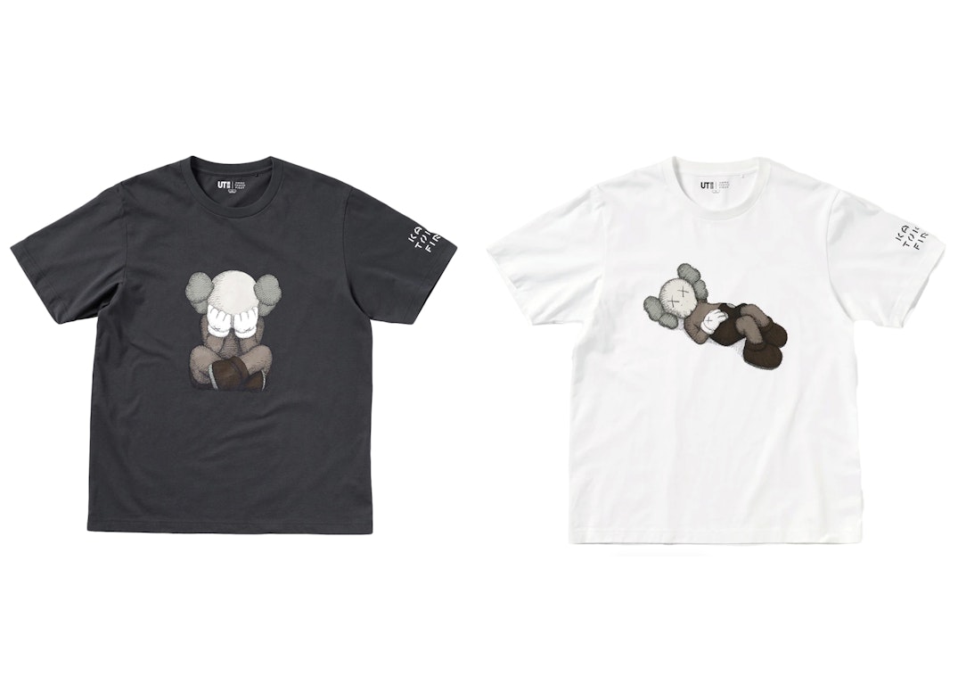 Pre-owned Kaws X Uniqlo Tokyo First Tee (asia Sizing) Graphic Tee Set 1
