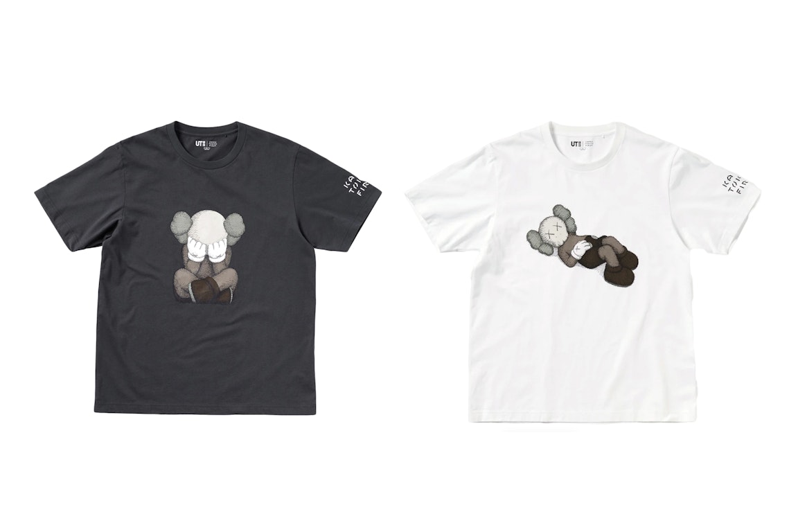 Pre-owned Kaws X Uniqlo Tokyo First Tee (asia Sizing) Graphic Tee Set 1