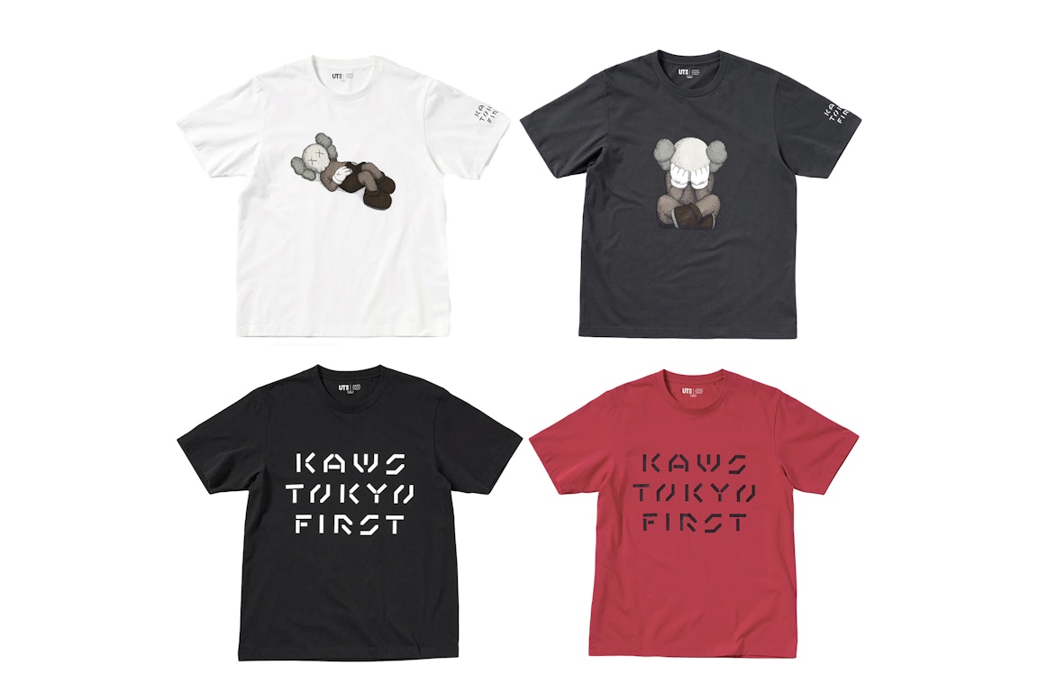 Pre-owned Kaws X Uniqlo Tokyo First Tee (asia Sizing) Graphic Tee Set3