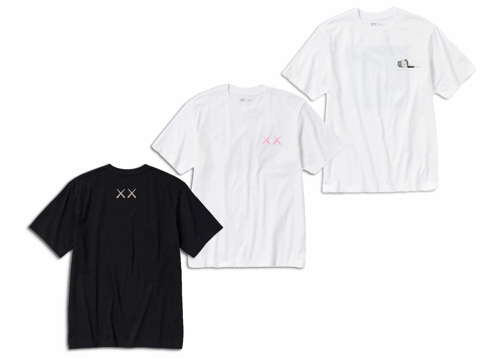 KAWS x Uniqlo UT Short Sleeve Graphic T-shirt Set (Asia Sizing) White/Black