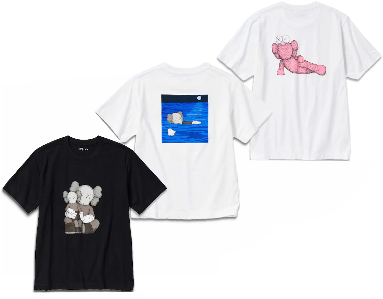 KAWS x Uniqlo UT Short Sleeve Graphic T-shirt Set (Asia Sizing) White/Black  Men's - FW23 - US