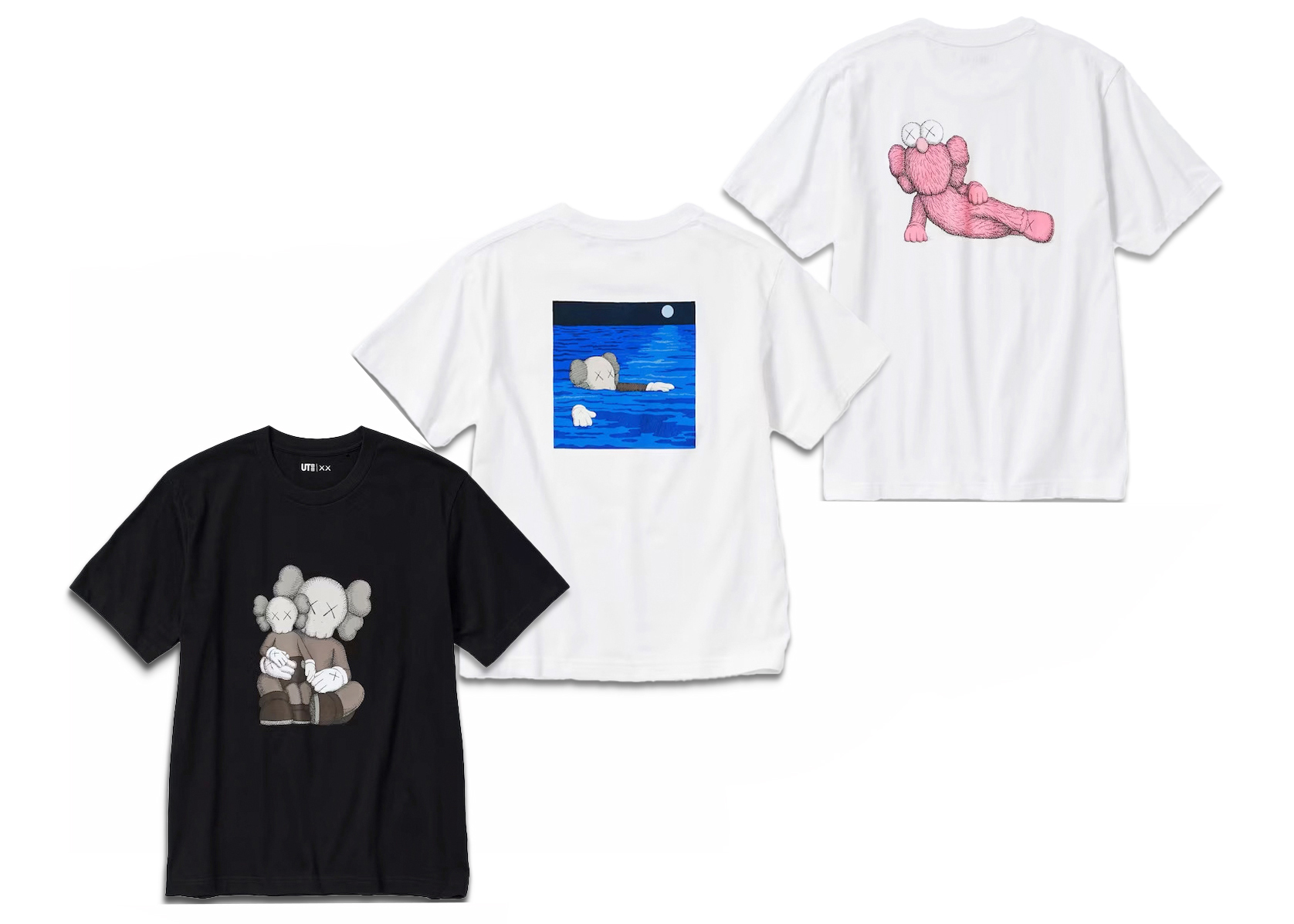 KAWS x Uniqlo UT Short Sleeve Graphic T-shirt (Set of 3) (US ...