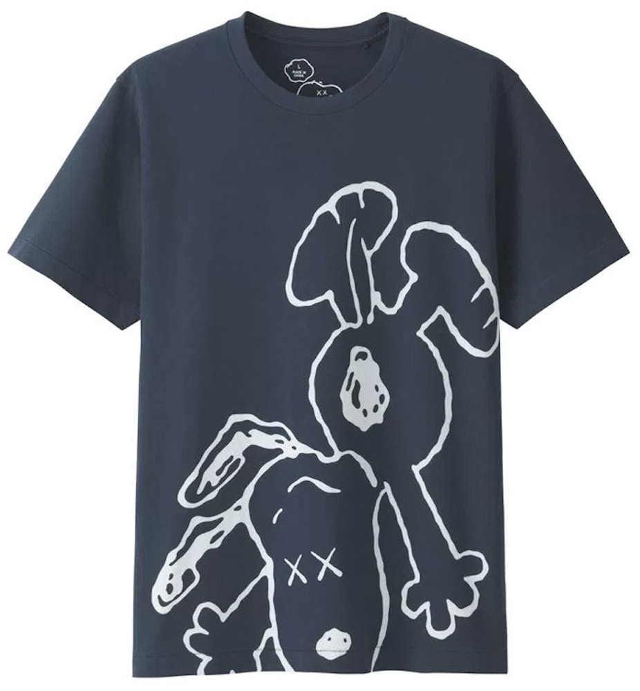 Kaws X Uniqlo X Peanuts Snoopy Falling Tee Navy Ss17 Kaws X Uniqlo X Peanuts Snoopy Falling Tee Navy Ss17