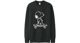 KAWS x Uniqlo x Peanuts Snoopy Skateboarding Sweatshirt Black