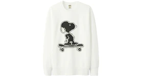 KAWS x Uniqlo x Peanuts Snoopy Skateboarding Sweatshirt White