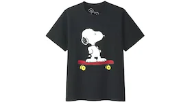 KAWS x Uniqlo x Peanuts Snoopy Skateboarding Tee (Japanese Sizing) Black