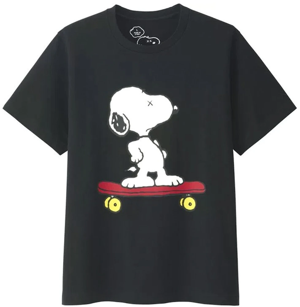 KAWS x Uniqlo x Peanuts Snoopy Skateboarding Tee Black - SS17 - US
