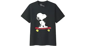 KAWS x Uniqlo x Peanuts Snoopy Skateboarding Tee Black
