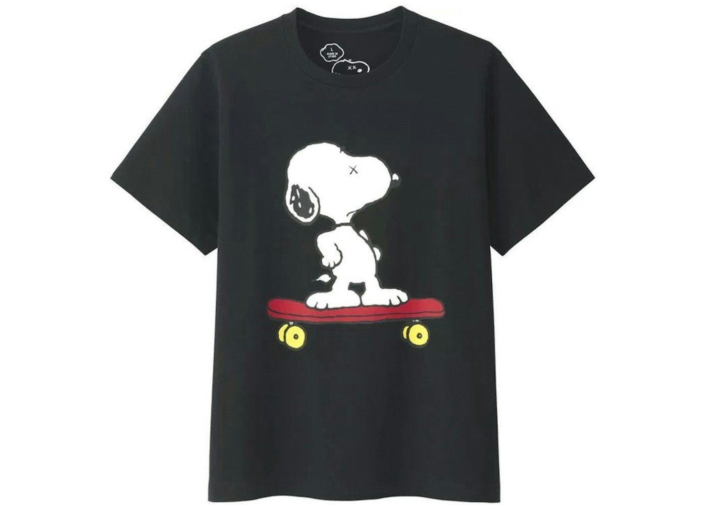Kaws X Uniqlo X Peanuts Snoopy Skateboarding Tee Black Ss17 Kaws X Uniqlo X Peanuts Snoopy Skateboarding Tee Black Ss17