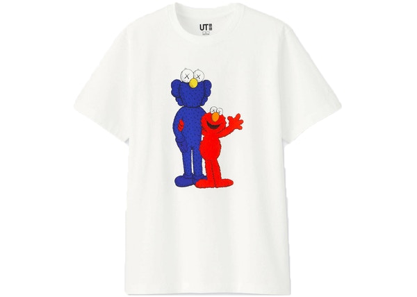 KAWS x Uniqlo x Sesame Street BFF Elmo Tee (Japanese Sizing) White