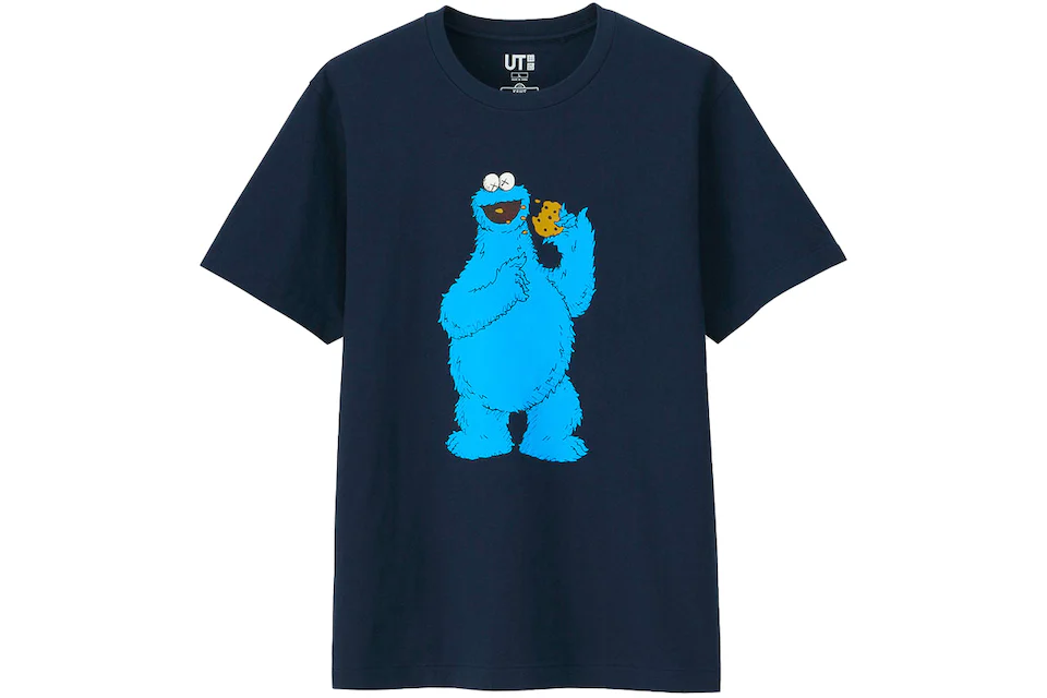 KAWS x Uniqlo x Sesame Street Cookie Monster Tee Navy
