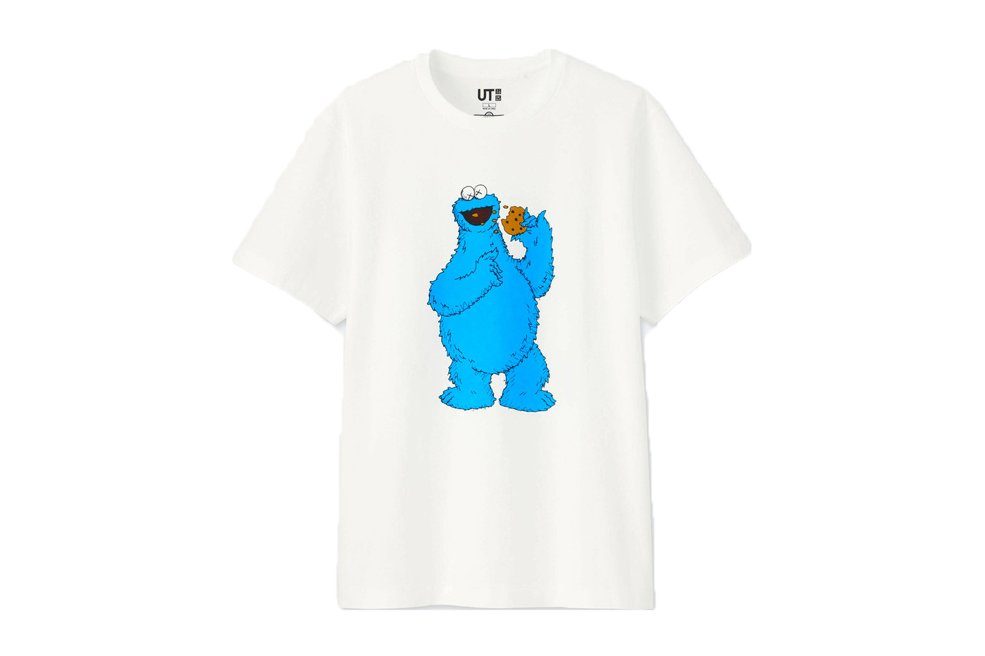 Uniqlo Kaws Sesame Street Cookie Monster Navy TShirt  1NEderby