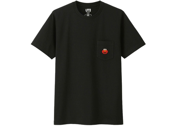 KAWS x Uniqlo x Sesame Street Elmo Pocket Tee (Japanese Sizing