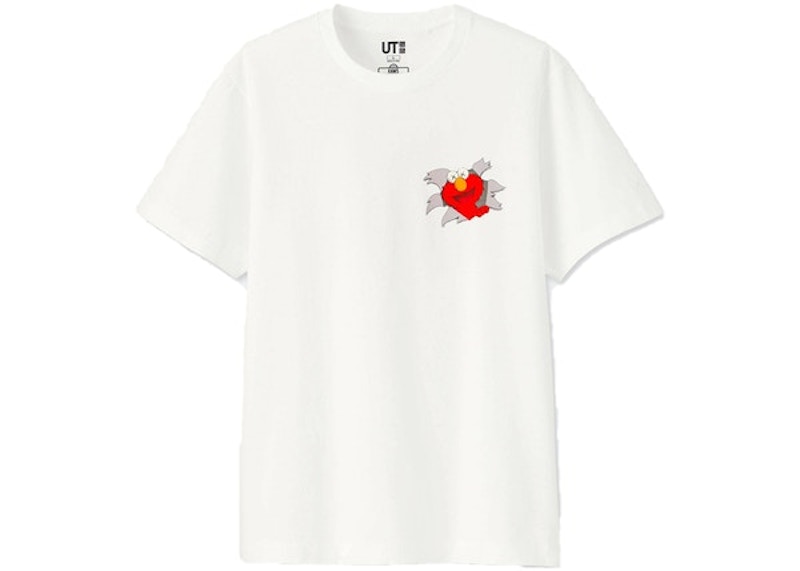 KAWS x Uniqlo x Sesame Street Elmo Tee (Japanese Sizing) White