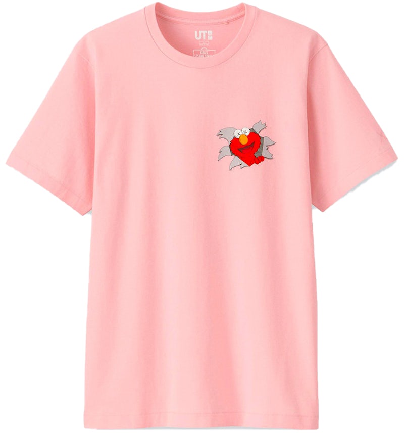 KAWS x Uniqlo x Sesame Street Elmo Tee Pink SS18 US