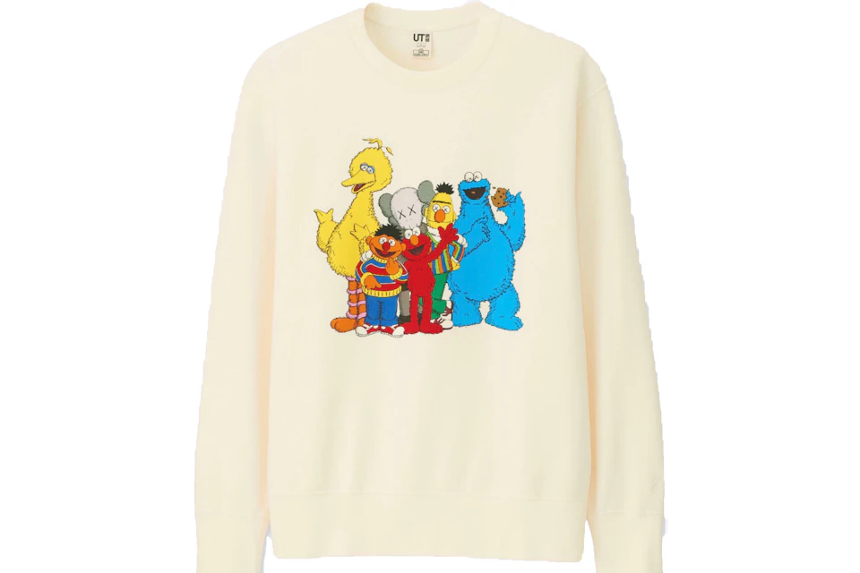 KAWS x Uniqlo x Sesame Street Group #2 Sweatshirt Natural
