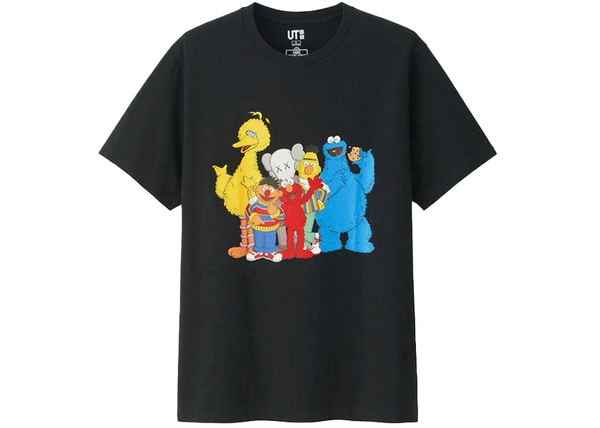 KAWS x Uniqlo x Sesame Street Group #2 Tee (Japanese Sizing) Black