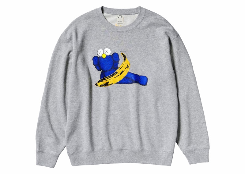 Pre-owned Kaws X Warhol Graphic 472951 Sweatshirt (asia Sizing) In Gray