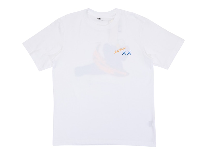 Pre-owned Kaws X Uniqlo Warhol Ut Graphic 471321 T-shirt In White